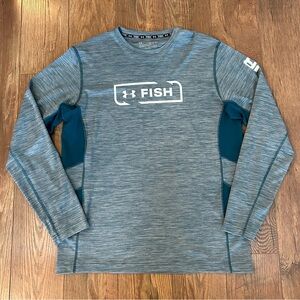 Under Armour Fish Long Sleeve Shirt Teal X-Large